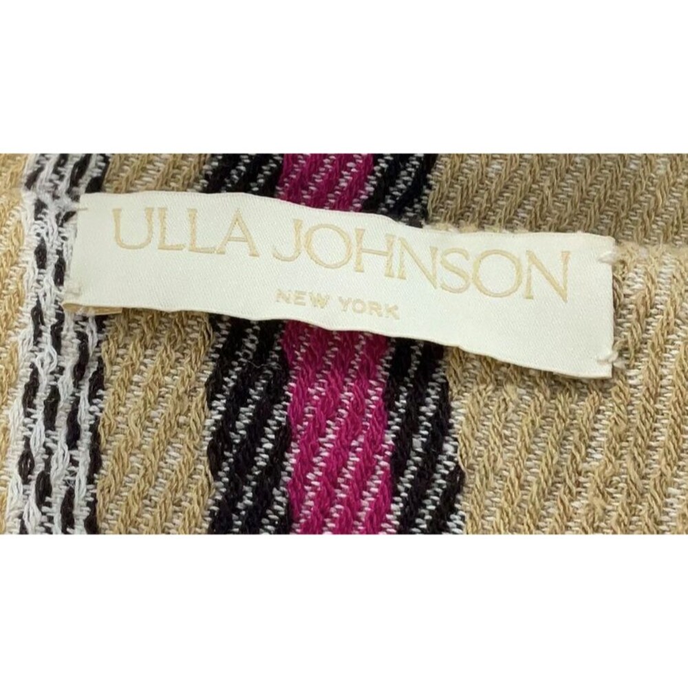 Ulla Johnson Isotta Robe Jacket Linen Striped Coat Beige Positano Small EUC - Picture 10 of 13